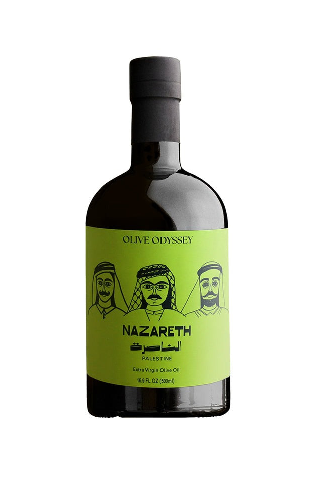 Nazareth Kalamata bottle, lime label