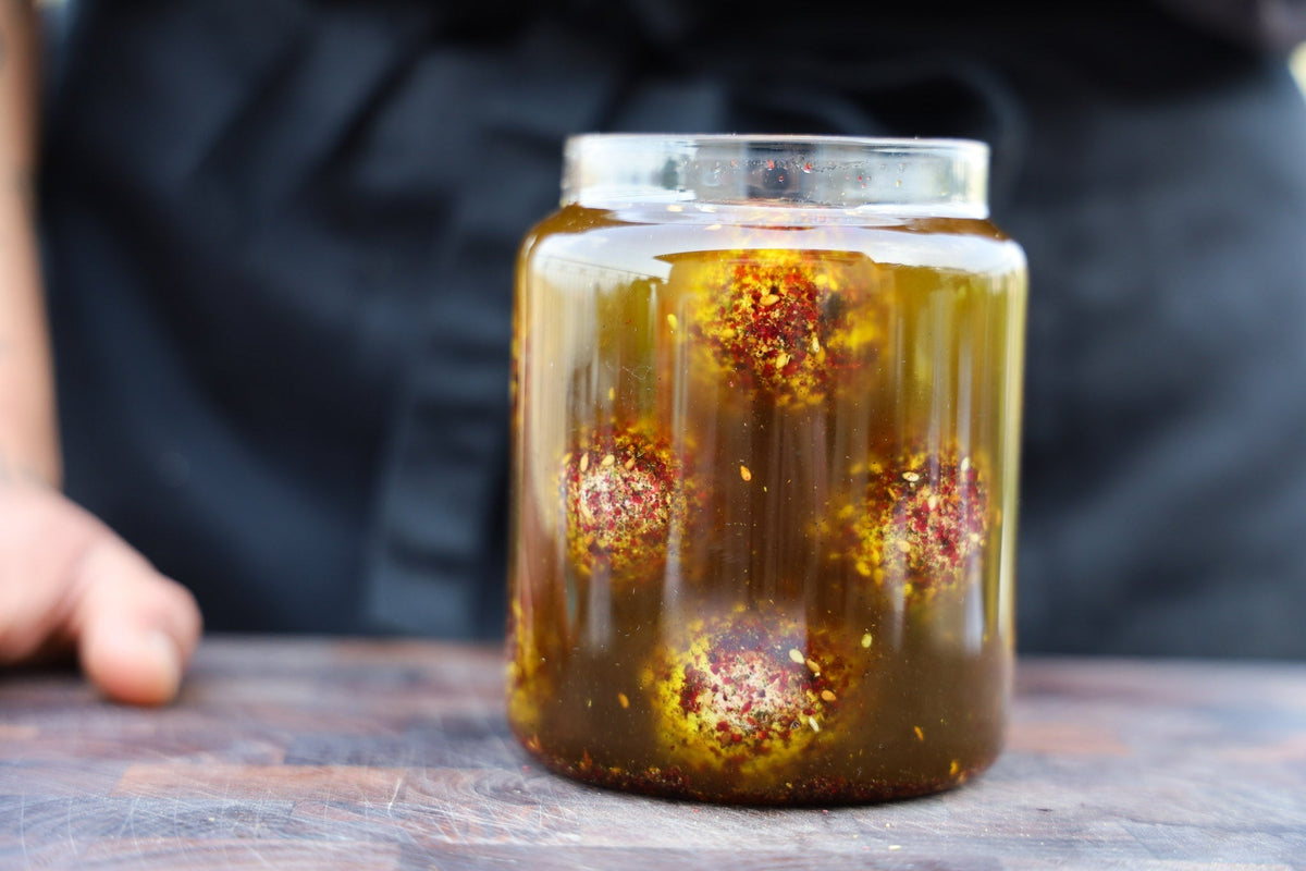 Palestinian Labneh Balls Preserved in Olive Oil