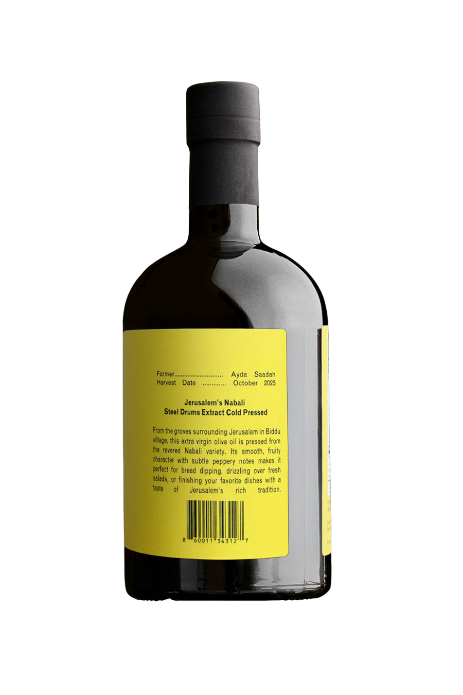 Jerusalem's Cold Pressed Extracted Olive Oil - Full Bodied and Aromatic [2024 Harvest]