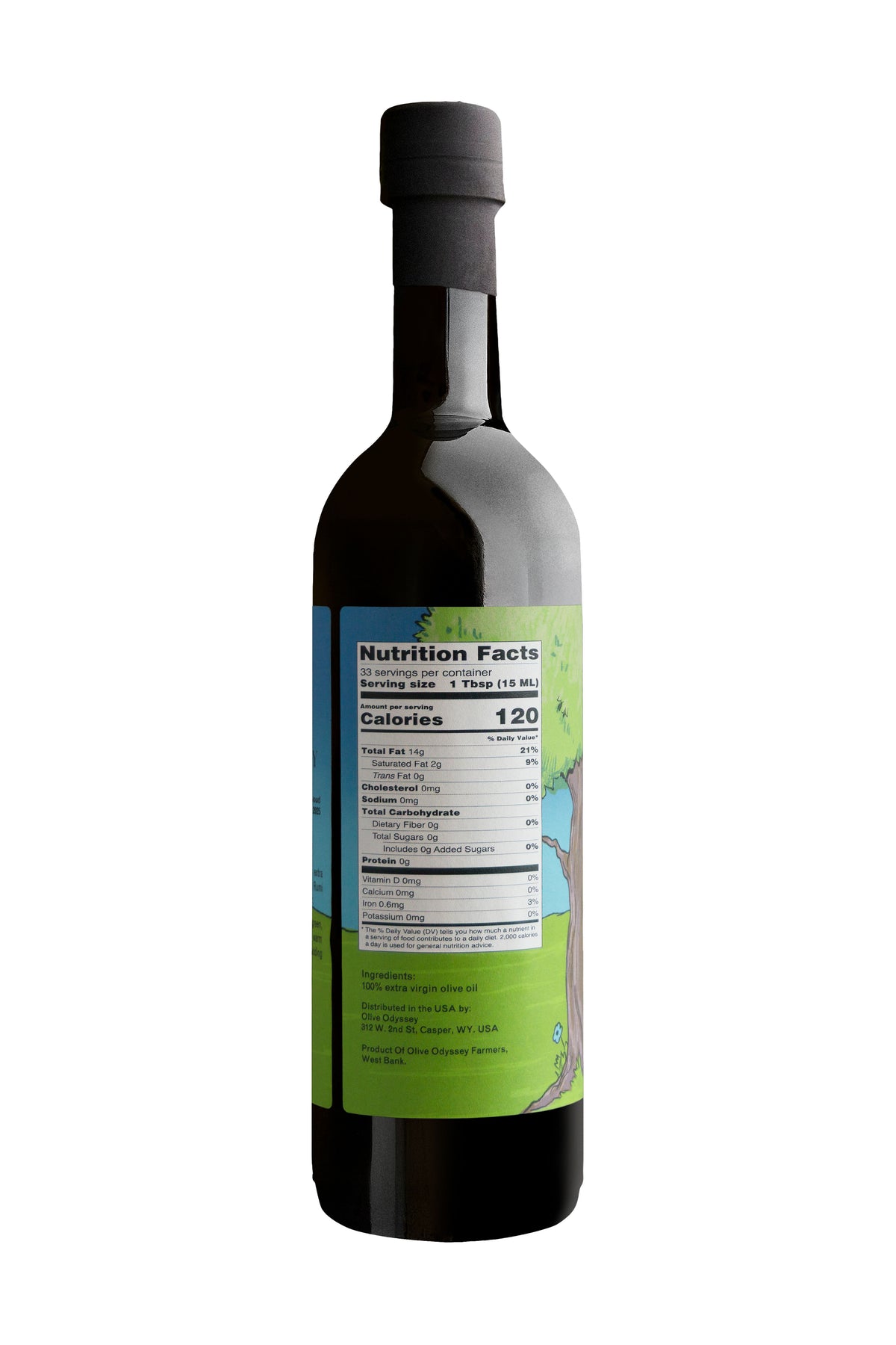 Burqa extra virgin olive oil, 750 ml, back