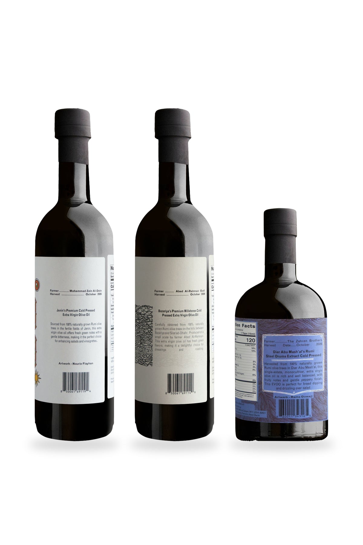 The Kitchen Three, 3 bottles, side